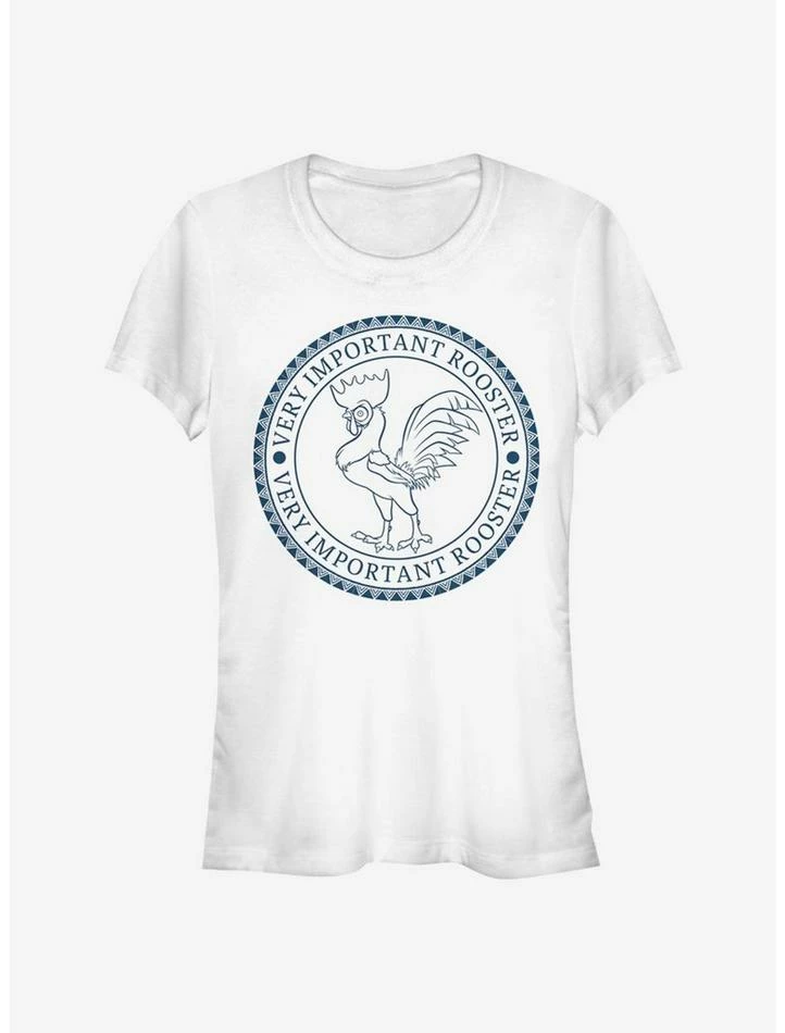 Promo ⭐ Disney Moana Hei Hei Badge Girls T-Shirt 🥰 1 Promo ⭐ Disney Moana Hei Hei Badge Girls T-Shirt 🥰
