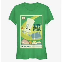 Best Pirce 🌟 Disney Wall-E King Of The Kitchen Poster Girls T-Shirt 🥰