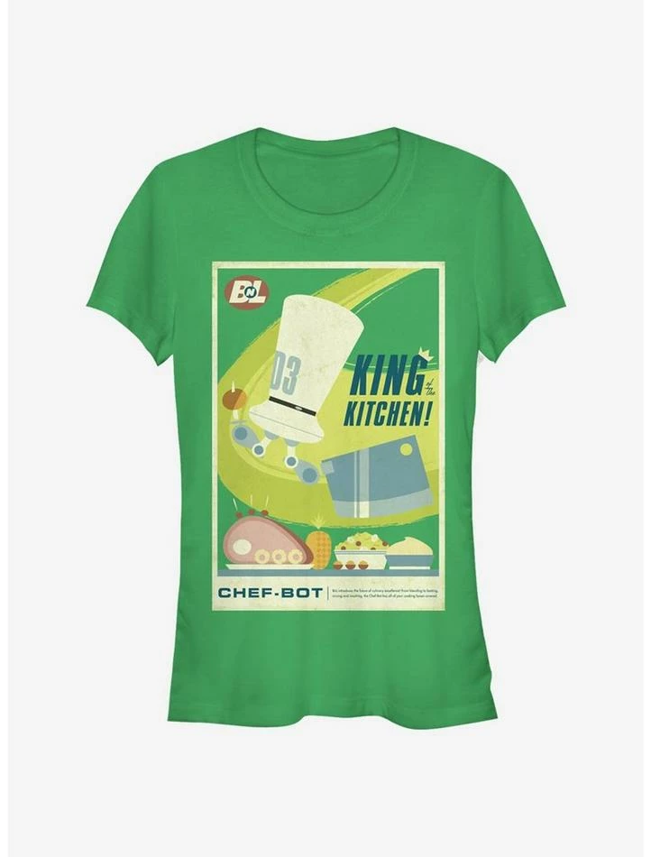 Best Pirce 🌟 Disney Wall-E King Of The Kitchen Poster Girls T-Shirt 🥰 1 Best Pirce 🌟 Disney Wall-E King Of The Kitchen Poster Girls T-Shirt 🥰