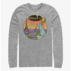 Budget 👍 Disney Pixar Ratatouille Le Rat Parisian Long-Sleeve T-Shirt 🎉