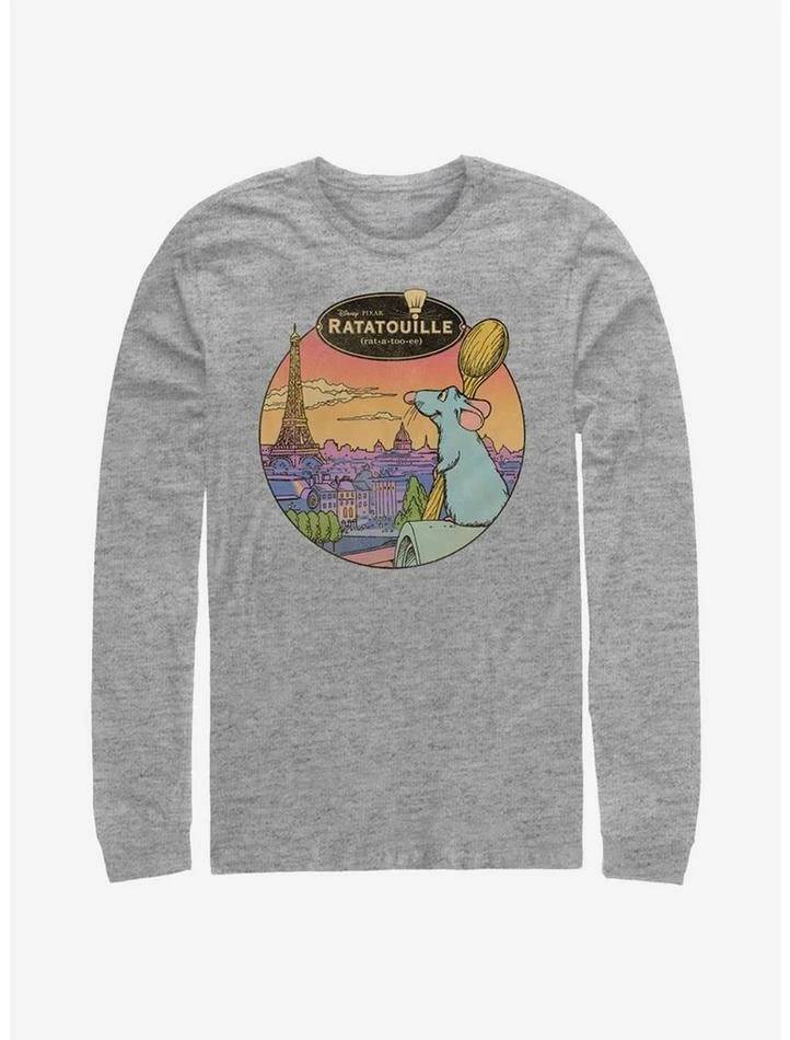 Budget 👍 Disney Pixar Ratatouille Le Rat Parisian Long-Sleeve T-Shirt 🎉 1 Budget 👍 Disney Pixar Ratatouille Le Rat Parisian Long-Sleeve T-Shirt 🎉