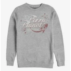 Best Pirce ⌛ Disney Pixar Toy Story Retro Pizza Planet Crew Sweatshirt ⭐