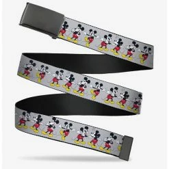 Coupon ✔️ Disney Mickey Mouse Poses Gray Clamp Belt 🥰