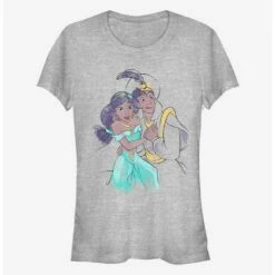 Coupon ✨ Disney Aladdin Jasmine And Ali 😀 Girls T-Shirt ⭐