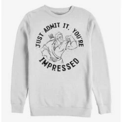 Deals ✨ Disney Beauty And The Beast Youre Impressed Gaston Crew Sweatshirt 👍