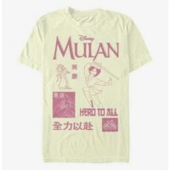 Budget 😀 Disney Mulan Hero To All T-Shirt ❤️
