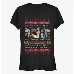 Discount ✨ Disney Pocahontas Ugly Holiday Sweater 💯 Girls T-Shirt ❤️