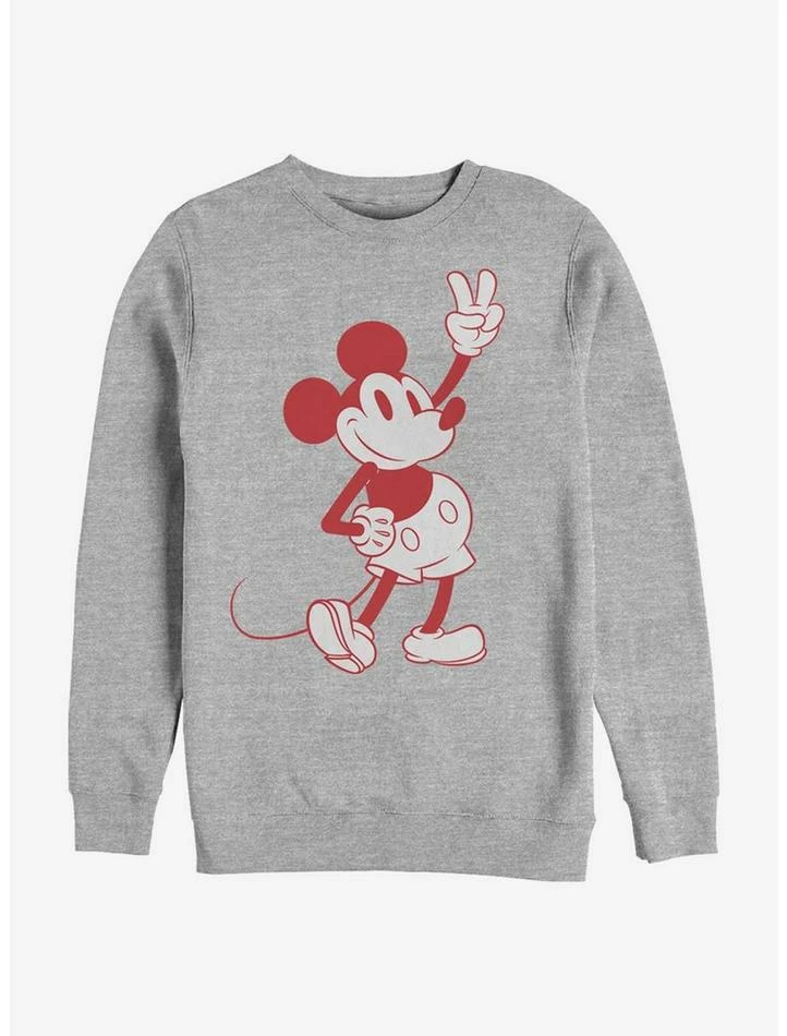 Outlet 😍 Disney Mickey Mouse Simple Mickey Outline Crew Sweatshirt 🎁 1 Outlet 😍 Disney Mickey Mouse Simple Mickey Outline Crew Sweatshirt 🎁