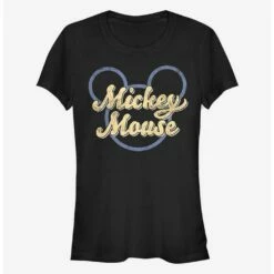 Budget 🌟 Disney Mickey Mouse Mickey Script Girls T-Shirt 🔥