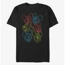 Deals ❤️ Disney Mickey Mouse Neon Heads T-Shirt 😉
