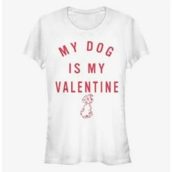New 🛒 Disney 101 Dalmatians Valentine Pup 🎁 Girls T-Shirt ✔️