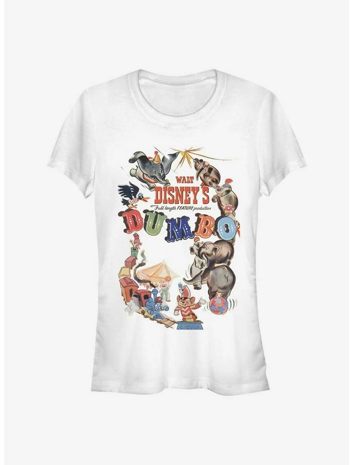 Hot Sale 🤩 Disney Dumbo Theatrical Poster 😍 Girls T-Shirt ❤️ 1 Hot Sale 🤩 Disney Dumbo Theatrical Poster 😍 Girls T-Shirt ❤️