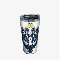 Promo 🌟 Disney Alice In Wonderland Curiouser 20oz Stainless Steel Tumbler With Lid 👏