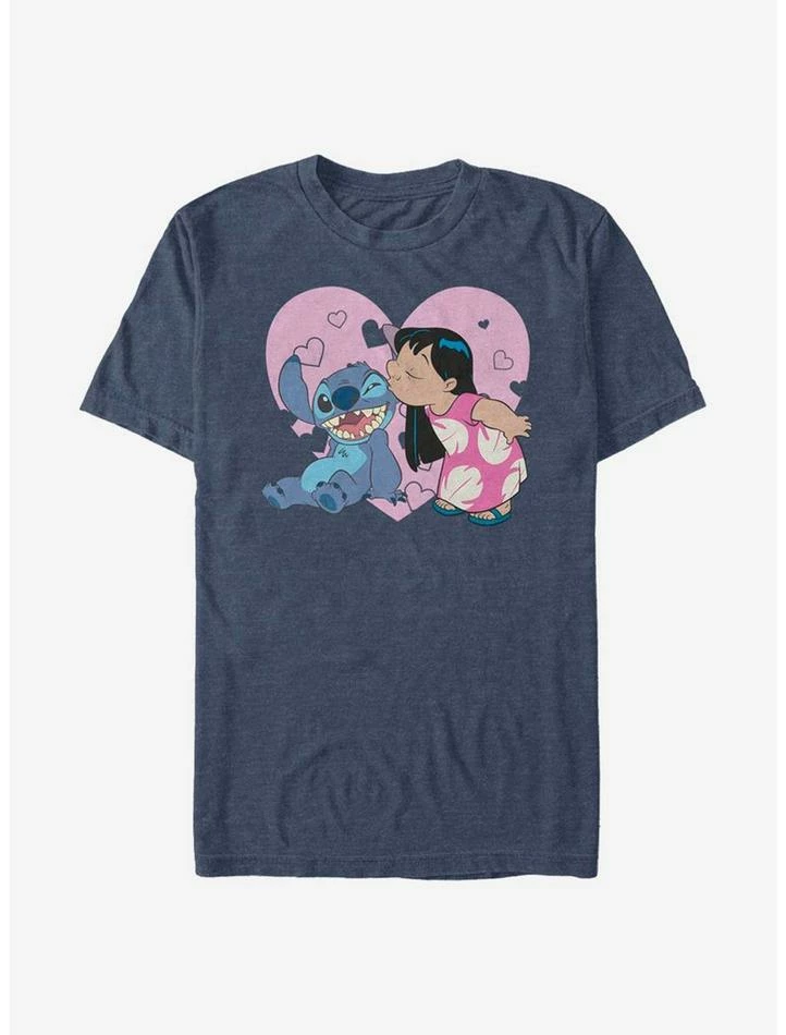 Cheap ✔️ Disney Lilo & Stitch Lilo And Valentine Kisses T-Shirt ✨ 1 Cheap ✔️ Disney Lilo & Stitch Lilo And Valentine Kisses T-Shirt ✨