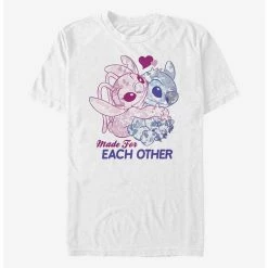 Cheapest β€οΈ Disney Lilo & Stitch Made For Eachother T-Shirt π€©