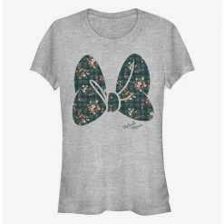 Budget 😉 Disney Minnie Mouse Plaid Floral Bow ✨ Girls T-Shirt ✨