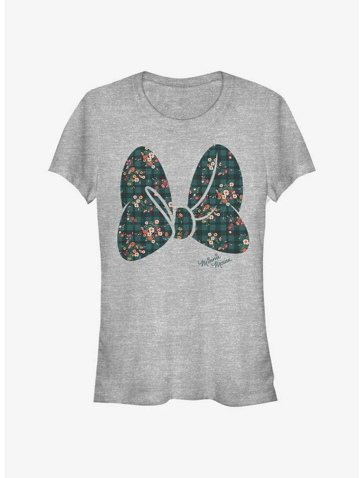 Budget 😉 Disney Minnie Mouse Plaid Floral Bow ✨ Girls T-Shirt ✨ 1 Budget 😉 Disney Minnie Mouse Plaid Floral Bow ✨ Girls T-Shirt ✨