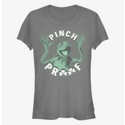 New 👏 Disney The Muppets Pinch Proof Kermit Girls T-Shirt 🎉
