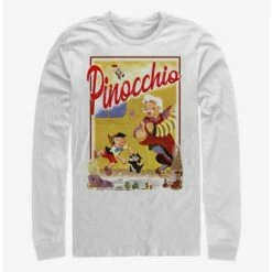 Outlet ❤️ Disney Pinocchio Storybook Poster Long-Sleeve T-Shirt 🎉