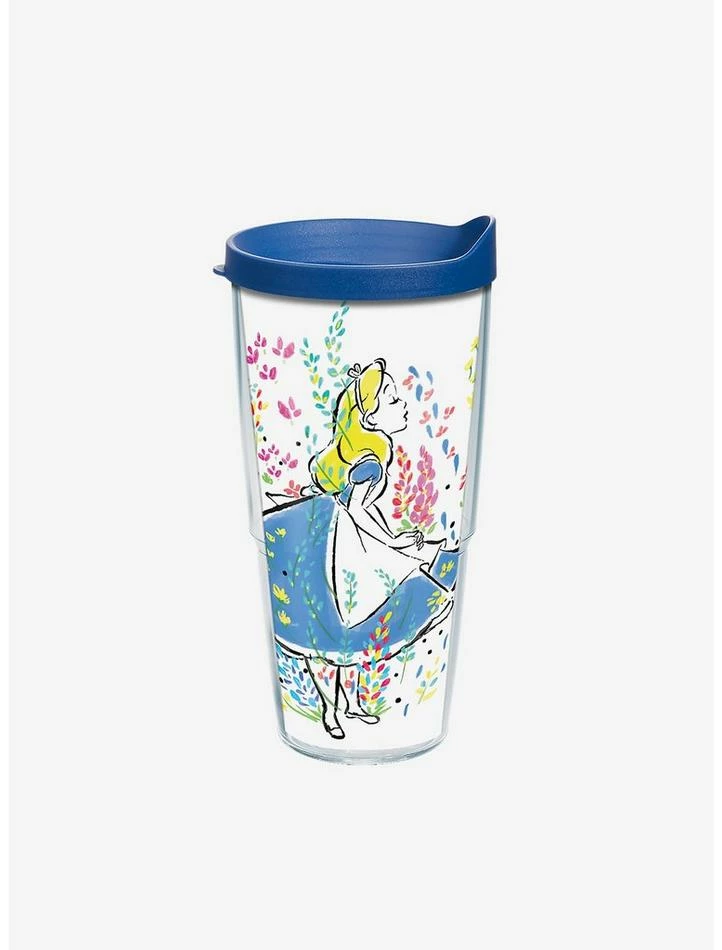 Cheap 🔥 Disney Alice In Wonderland Floral 24oz Classic Tumbler With Lid ✔️ 1 Cheap 🔥 Disney Alice In Wonderland Floral 24oz Classic Tumbler With Lid ✔️