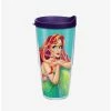 Best deal ✔️ Disney The Little Mermaid Ariel Crosshatch 24oz Classic Tumbler With Lid 🎁