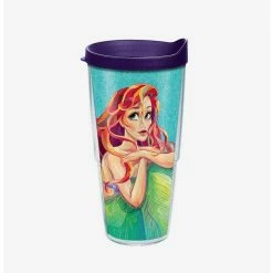 Best deal ✔️ Disney The Little Mermaid Ariel Crosshatch 24oz Classic Tumbler With Lid 🎁
