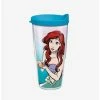 Best Sale 🎉 Disney The Little Mermaid Watercolor Splash 24oz Classic Tumbler With Lid ❤️