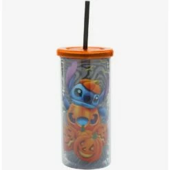 Deals 👏 Disney Lilo & Stitch Glow-In-The-Dark Pumpkin Acrylic Travel Cup 🛒