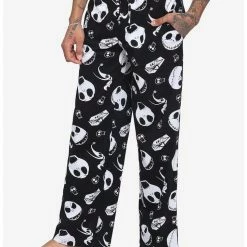 Wholesale 🎁 The Nightmare Before 😉 Christmas Black & White Jack Faces Pajama Pants ❤️