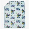 New ❤️ Disney Lilo & Stitch Sleepy Stitch & Pineapples Throw Blanket 🎁