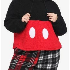 Budget ⌛ Disney Mickey Mouse Sherpa Girls Hoodie Plus Size ❤️