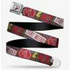 Hot Sale ✔️ Disney Cruella Rebel Heart Patches Collage Seatbelt Belt 😀