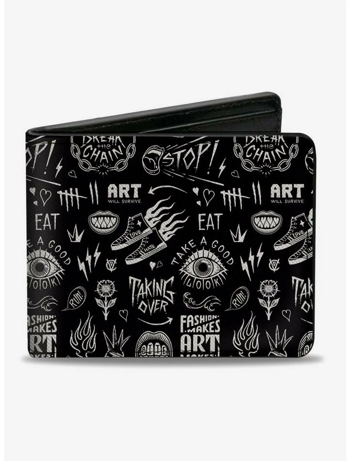 Best Sale 👍 Disney Cruella Rebel Heart Badge Collage Bifold Wallet 😀 1 Best Sale 👍 Disney Cruella Rebel Heart Badge Collage Bifold Wallet 😀