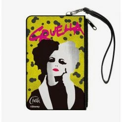 Wholesale 🤩 Disney Cruella de Vil Cruell World Halftone Canvas Clutch Wallet 😍