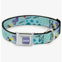 New ❤️ Luca Isola Del Mar Alberto Collage Seatbelt ❤️ Dog Collar ✔️