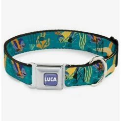 Buy 😉 Luca and Alberto Sea Monsters Swimming Seatbelt 🎉 Dog Collar ⭐