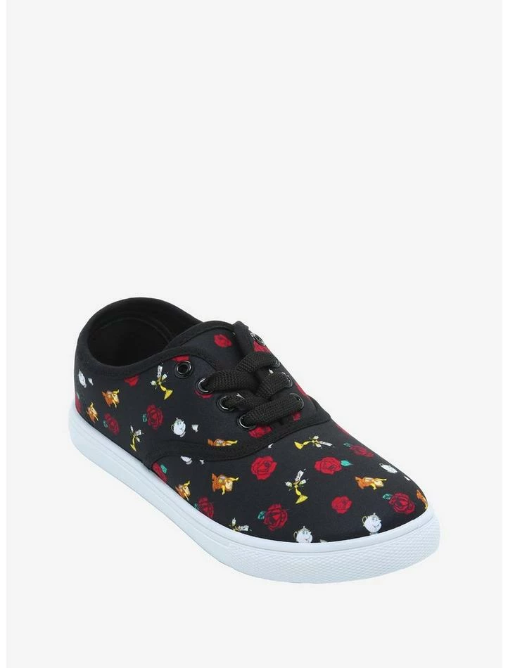 Coupon 🤩 Disney Beauty And The Beast Enchanted Objects Lace-Up Canvas Sneakers 😍 1 Coupon 🤩 Disney Beauty And The Beast Enchanted Objects Lace-Up Canvas Sneakers 😍