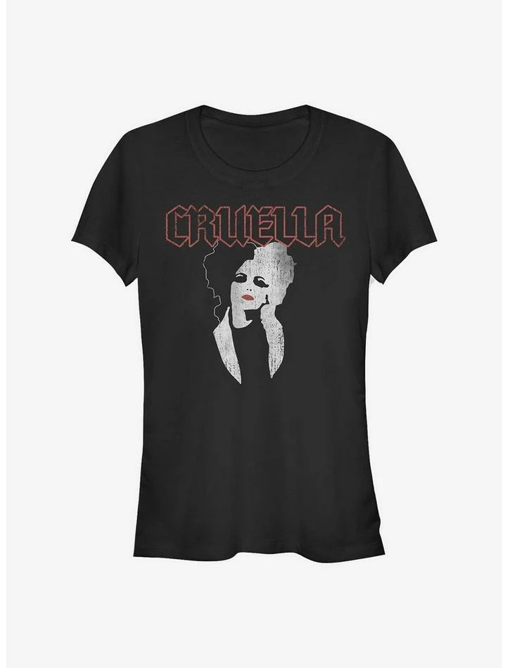Promo ✔️ Disney Cruella Rock 😍 Girls T-Shirt ✨ 1 Promo ✔️ Disney Cruella Rock 😍 Girls T-Shirt ✨