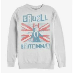 Best reviews of 💯 Disney Cruella Cruell Britannia Crew Sweatshirt 😀