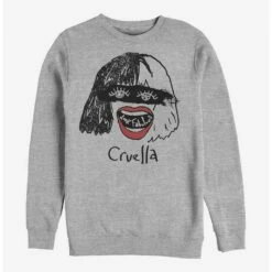 Cheapest 👍 Disney Cruella Look Fabulous Crew Sweatshirt 😉