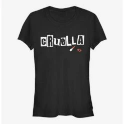 Best Sale ✨ Disney Cruella Name Cut Out Letters Girls T-Shirt 😀