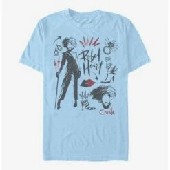 Discount 🌟 Disney Cruella Fashion Sketches T-Shirt ✔️