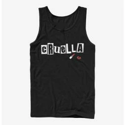 Promo 😉 Disney Cruella Name Cut Out Letters Tank ✔️