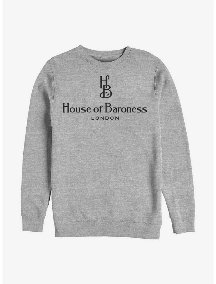 Deals ⭐ Disney Cruella House Of Baroness London Logo Crew Sweatshirt 🌟 1 Deals ⭐ Disney Cruella House Of Baroness London Logo Crew Sweatshirt 🌟