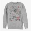 Coupon 😍 Disney Cruella Rebel Queen Doodles Crew Sweatshirt 🌟