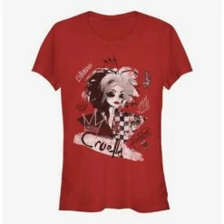 Outlet ✨ Disney Cruella Artsy Cruella Girls T-Shirt 💯