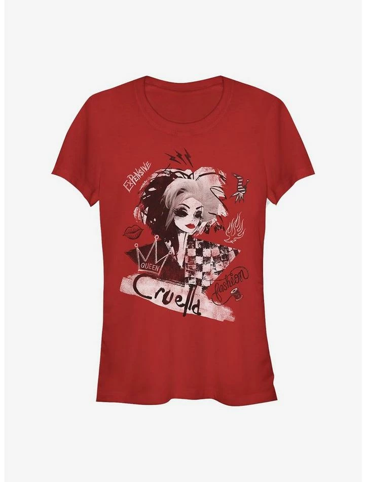 Outlet ✨ Disney Cruella Artsy Cruella Girls T-Shirt 💯 1 Outlet ✨ Disney Cruella Artsy Cruella Girls T-Shirt 💯
