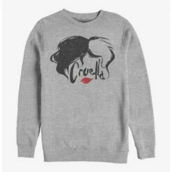 Best Pirce 🧨 Disney Cruella Simply Cruella Infamous Hair Crew Sweatshirt ✨
