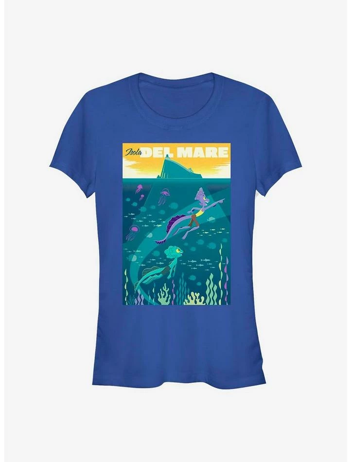 Outlet 💯 Disney Pixar Luca Isola Del Mare Poster Girls T-Shirt 🎁 1 Outlet 💯 Disney Pixar Luca Isola Del Mare Poster Girls T-Shirt 🎁