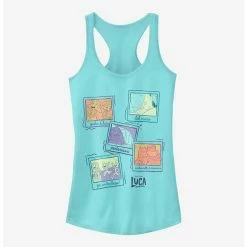Promo ✔️ Disney Pixar Luca Polaroid 😍 Summer Girls Tank ✔️